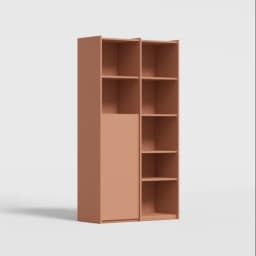 Bookcase in Brown view 2